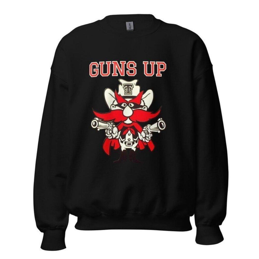 Texas Tech Guns Up Ncaa Football Graphic Crewneck Sweatshirt